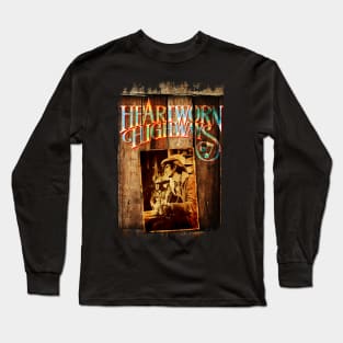 Heartworn Highways Outlaw Country Design Long Sleeve T-Shirt